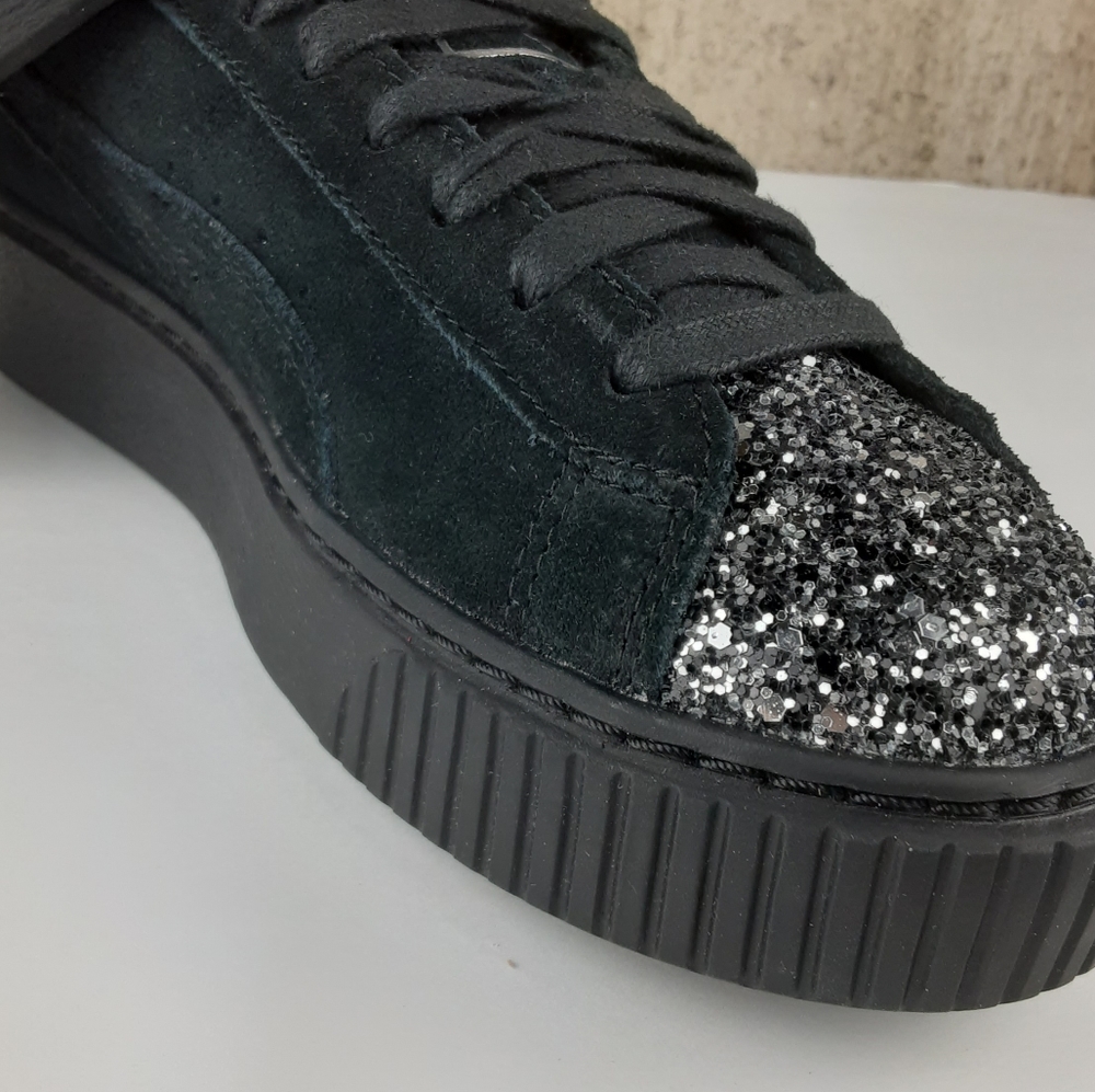 Women's Puma Suede Platform Gem Toe - Picture 4 of 10